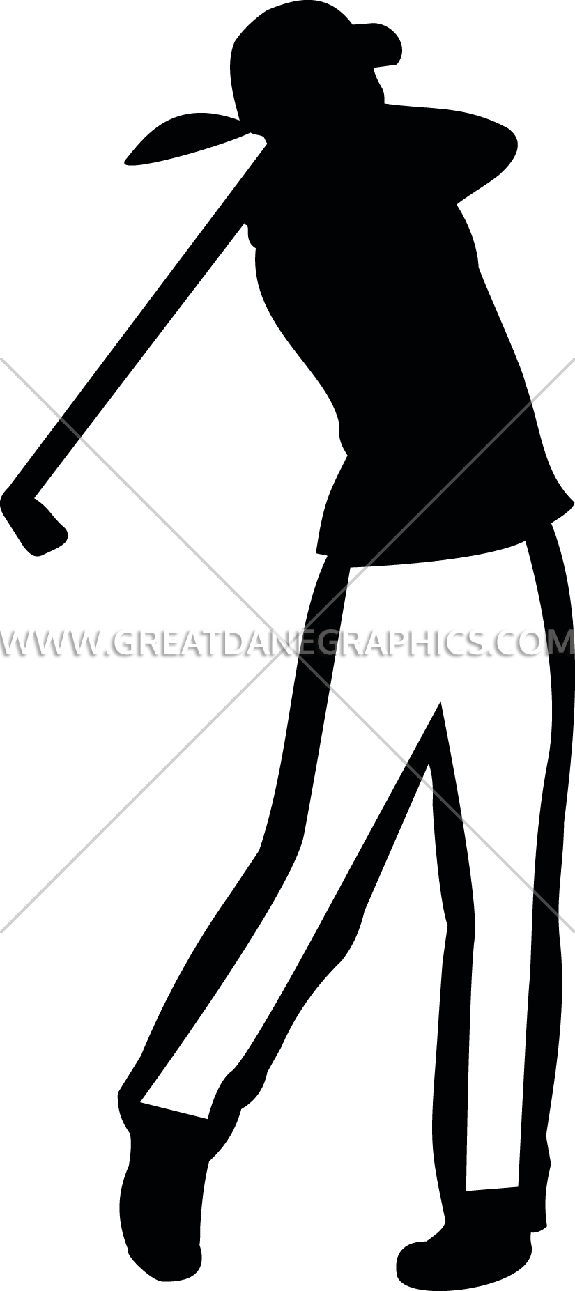 Female Golf Swinger Production Ready Artwork For T - Figure Skating Jumps Clipart (825x1853), Png Download