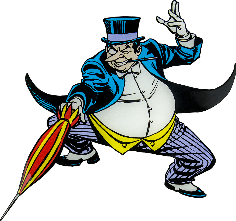 Penguin Character Lensed Emblem - 2011 Hot Wheels Dc Comics Originals 4-pack, 1:64 Die Clipart (1000x935), Png Download