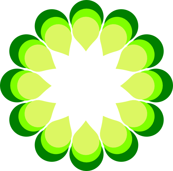 Geometric Flowers Clipart - Png Download (600x594), Png Download