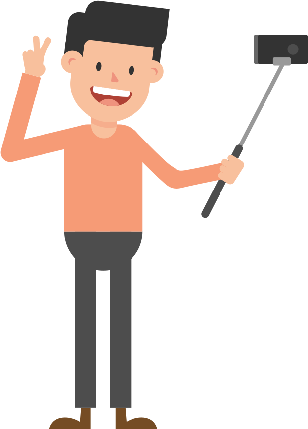 Open - Taking A Picture Cartoon Clipart (2000x1125), Png Download