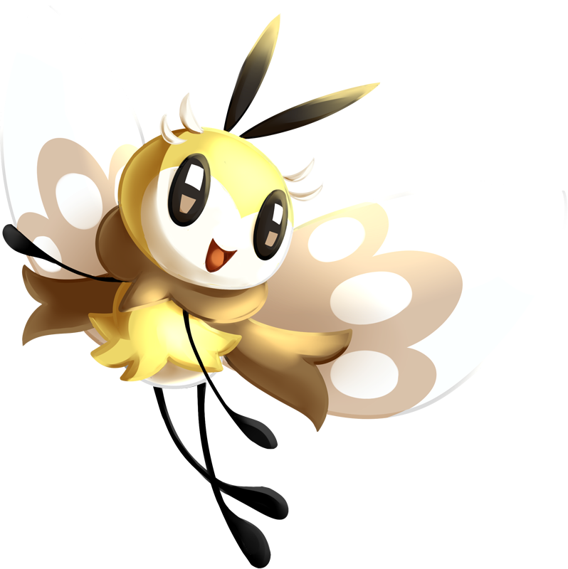 Pok Dex Entry For Ribombee Containing Stats - Pokemon Ribombee Clipart (798x800), Png Download