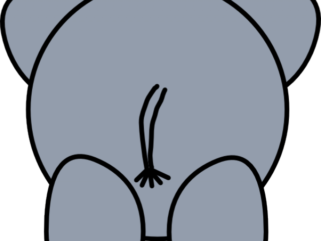 Rear Clipart Elephant - Clipart Elephant Front - Png Download (640x480), Png Download