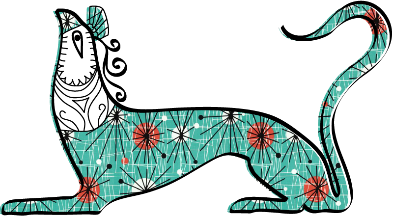 Atomicblue - Michael Miller Mid-century Modern Atomic Turquoise Clipart (800x440), Png Download