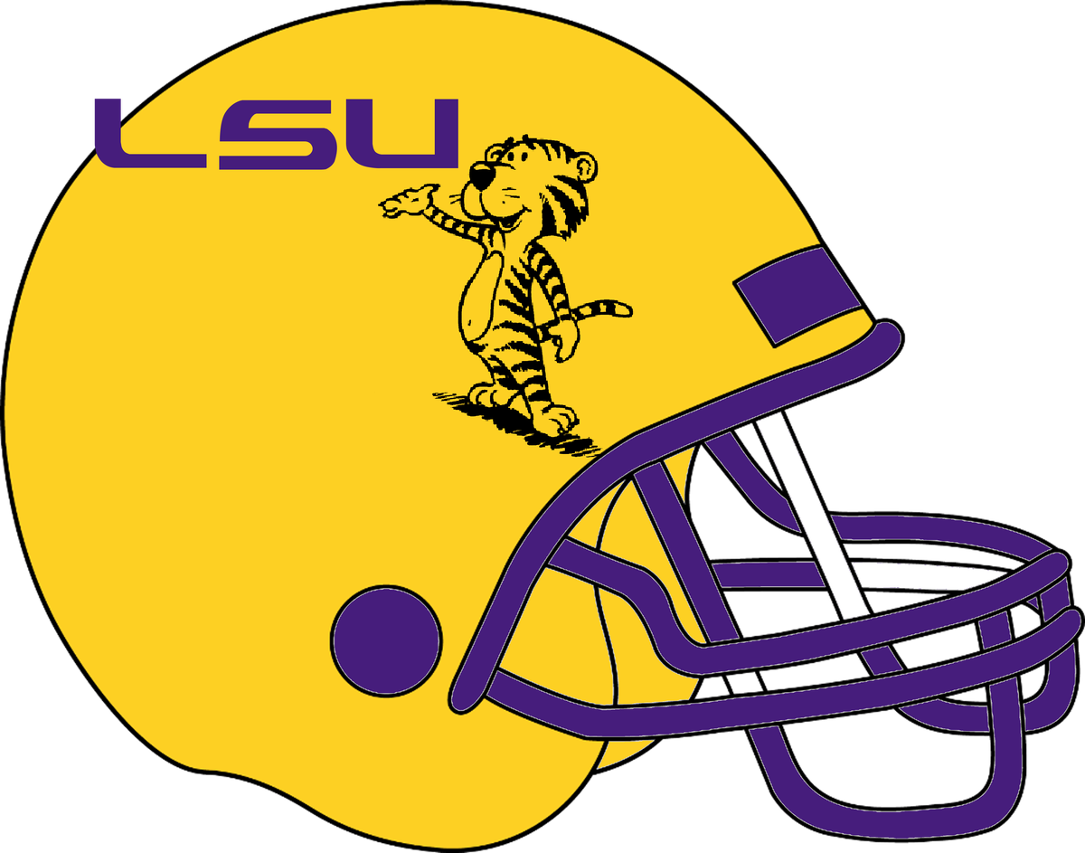 Helmet Clipart Lsu Football - Lsu Tigers Football - Png Download (800x629), Png Download