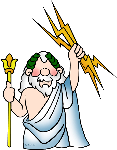 Zeus / Jupiter - Myths And Legends Clipart - Png Download (513x648), Png Download