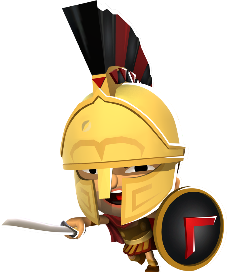 Clipart Free Stock Pelion The Warrior World Of Warriors - World Of Warriors Spartan - Png Download (864x993), Png Download