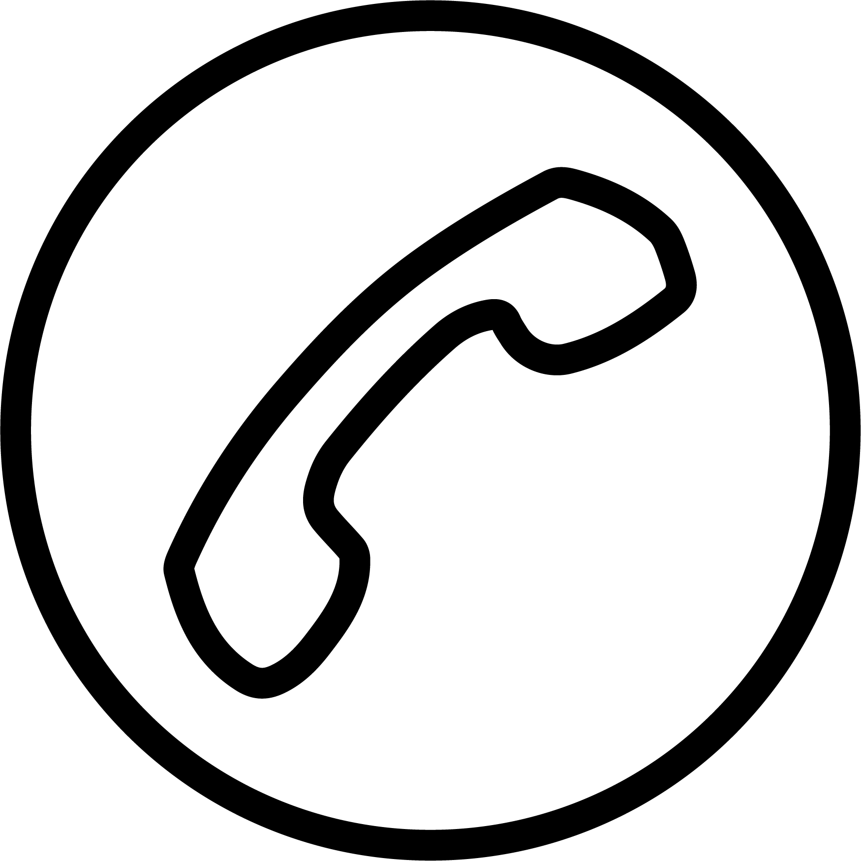 Phone Icon - Mobile Phone Clipart (1750x1750), Png Download