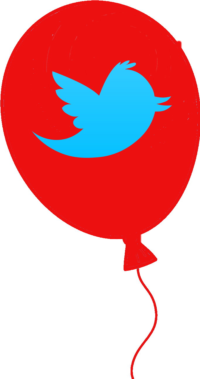 Gas Balloon Decorators Decoration Niranjankumargmailcom - Twitter Bird Clipart (690x1299), Png Download