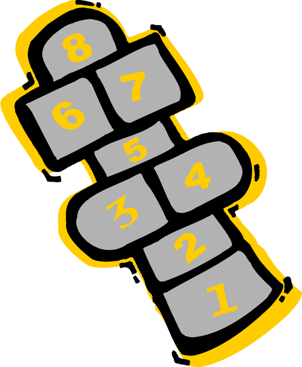 When I Was A Kid, I Loved Hopscotch - Ich Würde Vielmehr Hopfen Schottische 2 Spielen Karte Clipart (617x750), Png Download