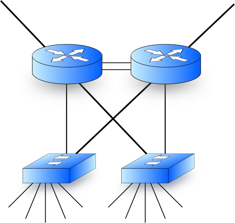 Router Network Switch Computer Network Networking Hardware - Routers And Switches Clipart (788x750), Png Download