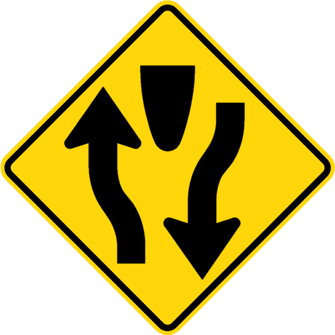 Jamaica Road Sign W30-1 - Sign Tells You To Slow Down Because You Are Approaching Clipart (1024x1024), Png Download
