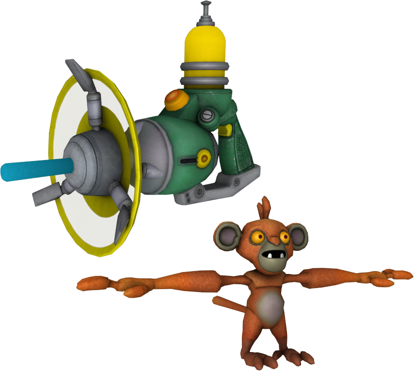 Chimp O Matic - Ratchet & Clank Future: A Crack In Time Clipart (854x765), Png Download