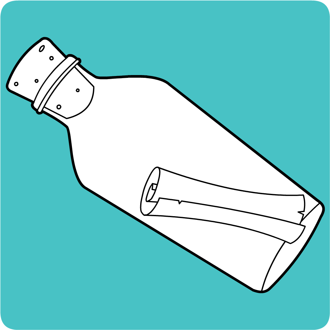 All Levels Write A Message In A Bottle To Get Help - Piracy Clipart (1146x1146), Png Download