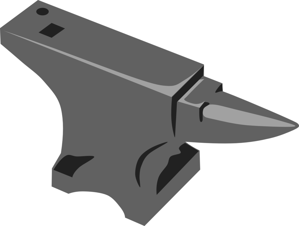 Blacksmith And Tools - Anvil Clipart - Png Download (958x723), Png Download