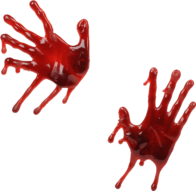 Handprint Drawing Blood - Blood Hands Clipart (662x662), Png Download