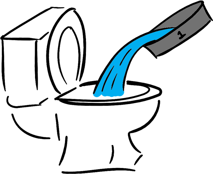 Flush The Liquid Waste Down The Toilet Clipart Full Size Clipart