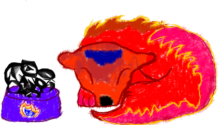 He Is Sleeping All Curled Up, Has Pinkish, Red Skin - Illustration Clipart (800x800), Png Download