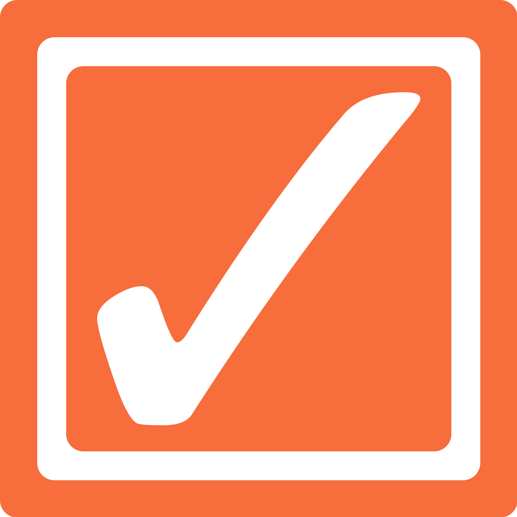 Orange Checkbox Clipart (2000x2000), Png Download
