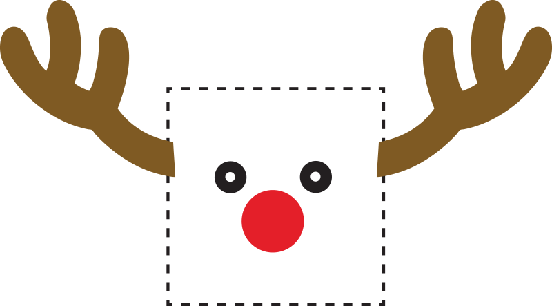 Rudolph Reindeer Light Switch Sticker - Light Switch Clipart (800x443), Png Download