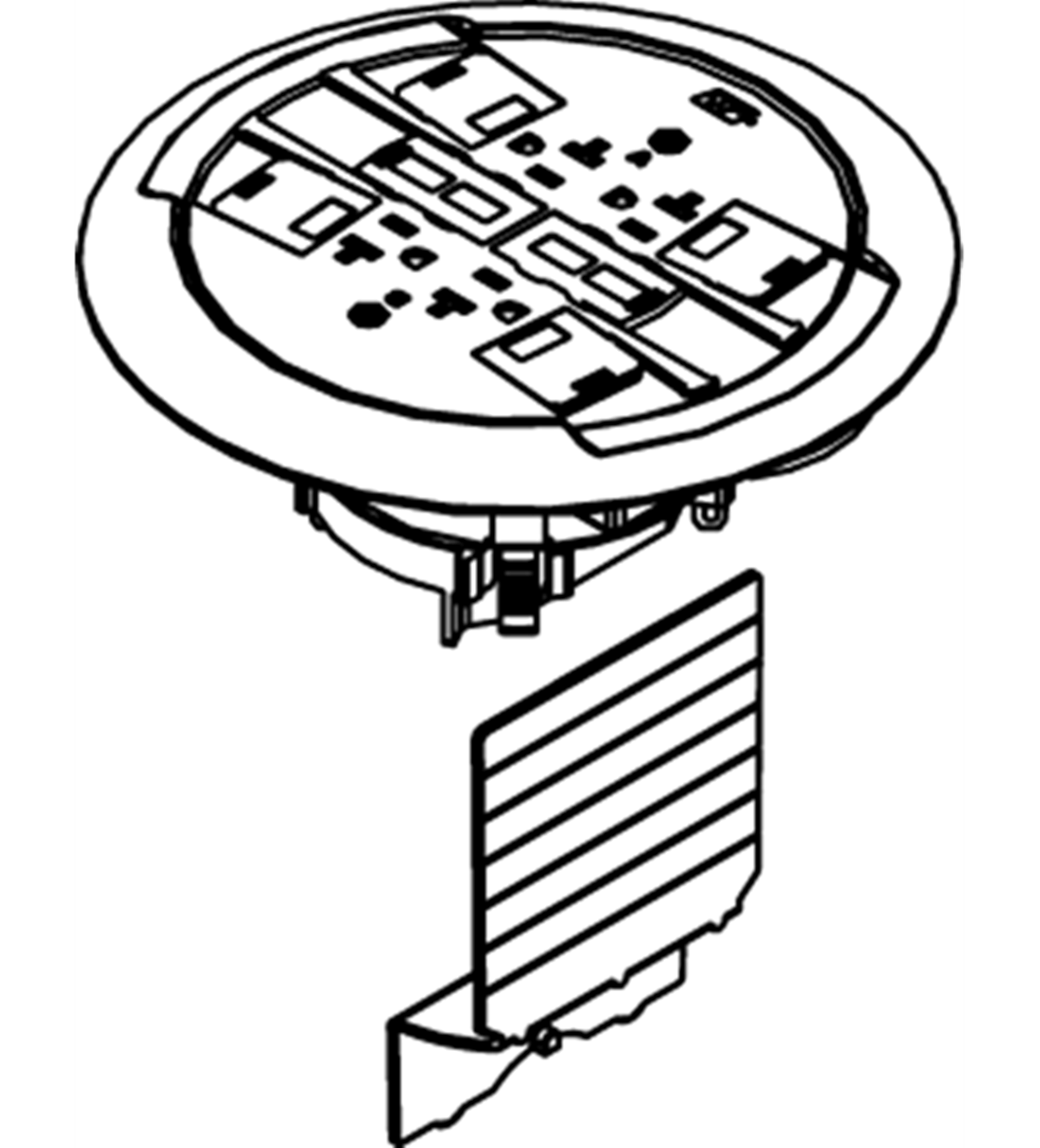 Enlarge - Wiremold 881rc4atcgy Ratchet-pro 881 Series Multiple Clipart (2140x2360), Png Download