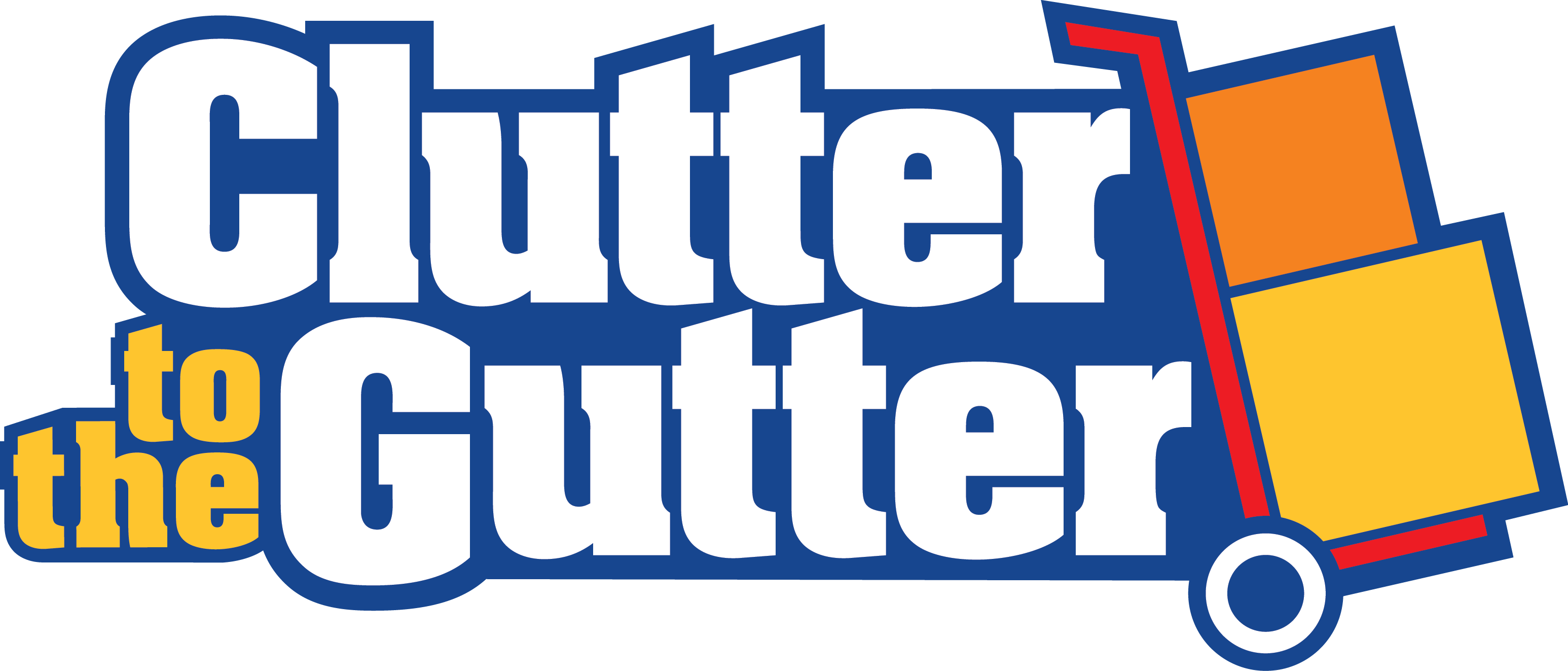 Clutter To The Gutter Rh Cluttertothegutter Com Chair - Logo Clipart (3093x1323), Png Download