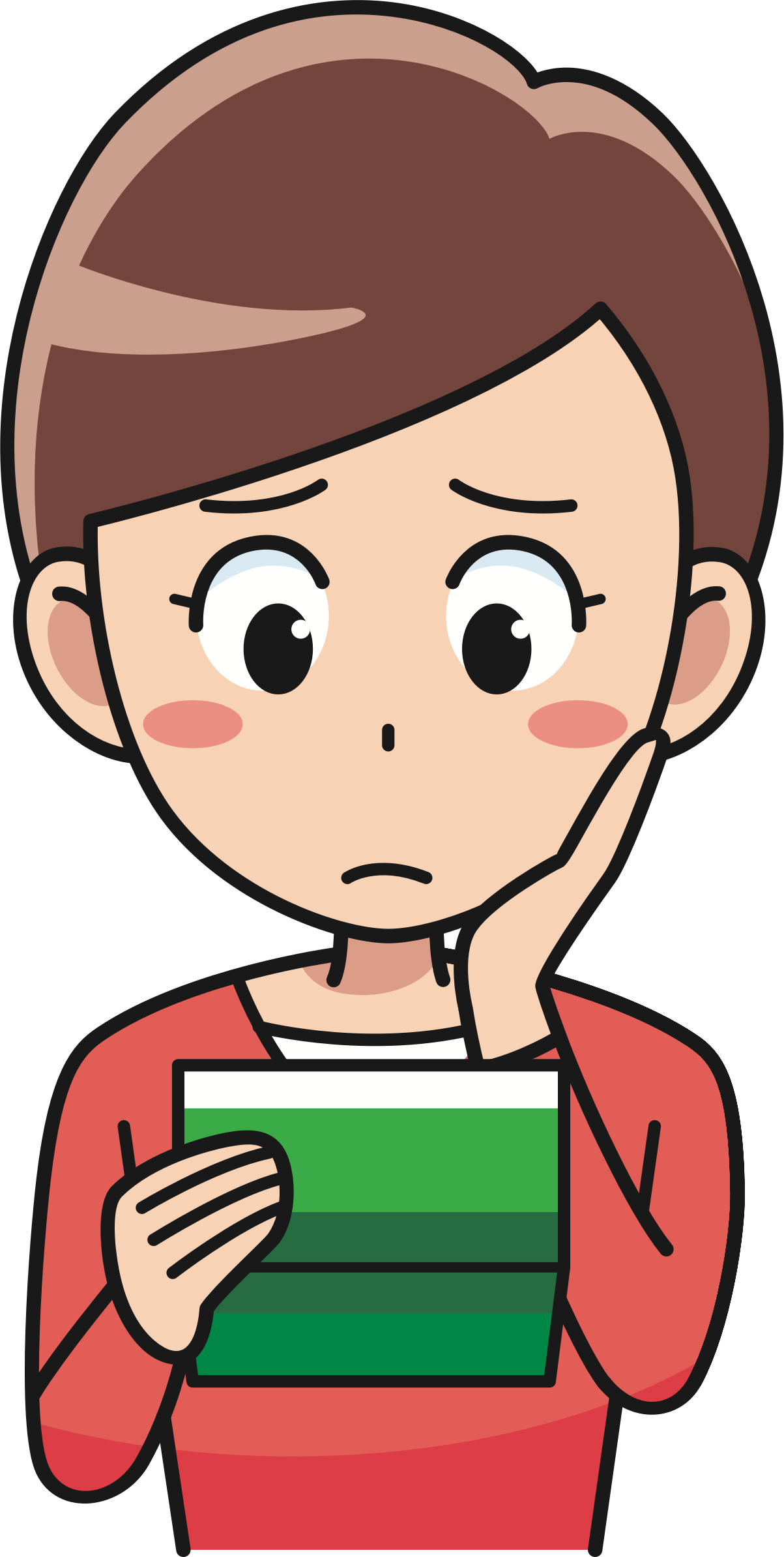 Poor Female - Dibujos Animados De Personas Preocupadas Clipart (503x1000), Png Download