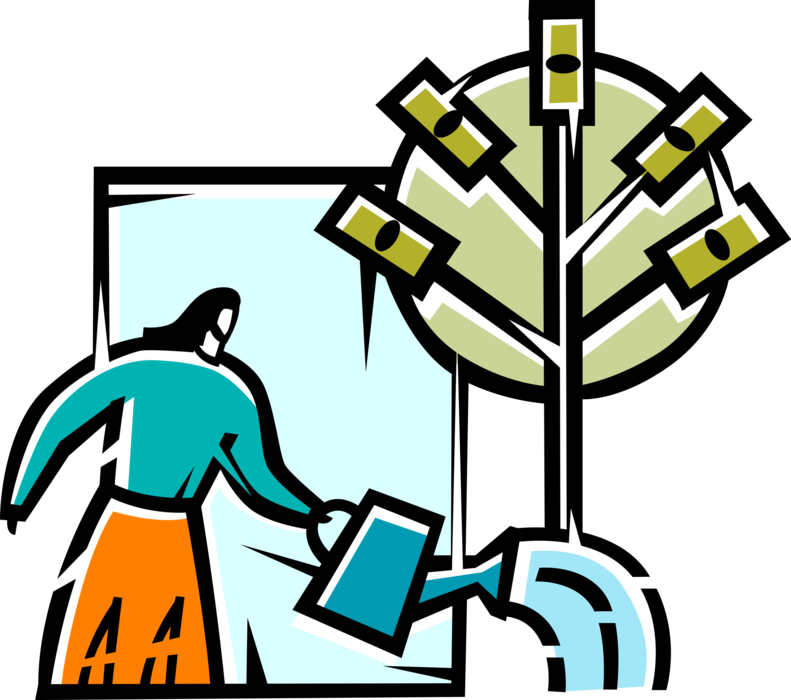 Vector Illustration Of Businesswoman Waters Corporate Clipart (791x700), Png Download