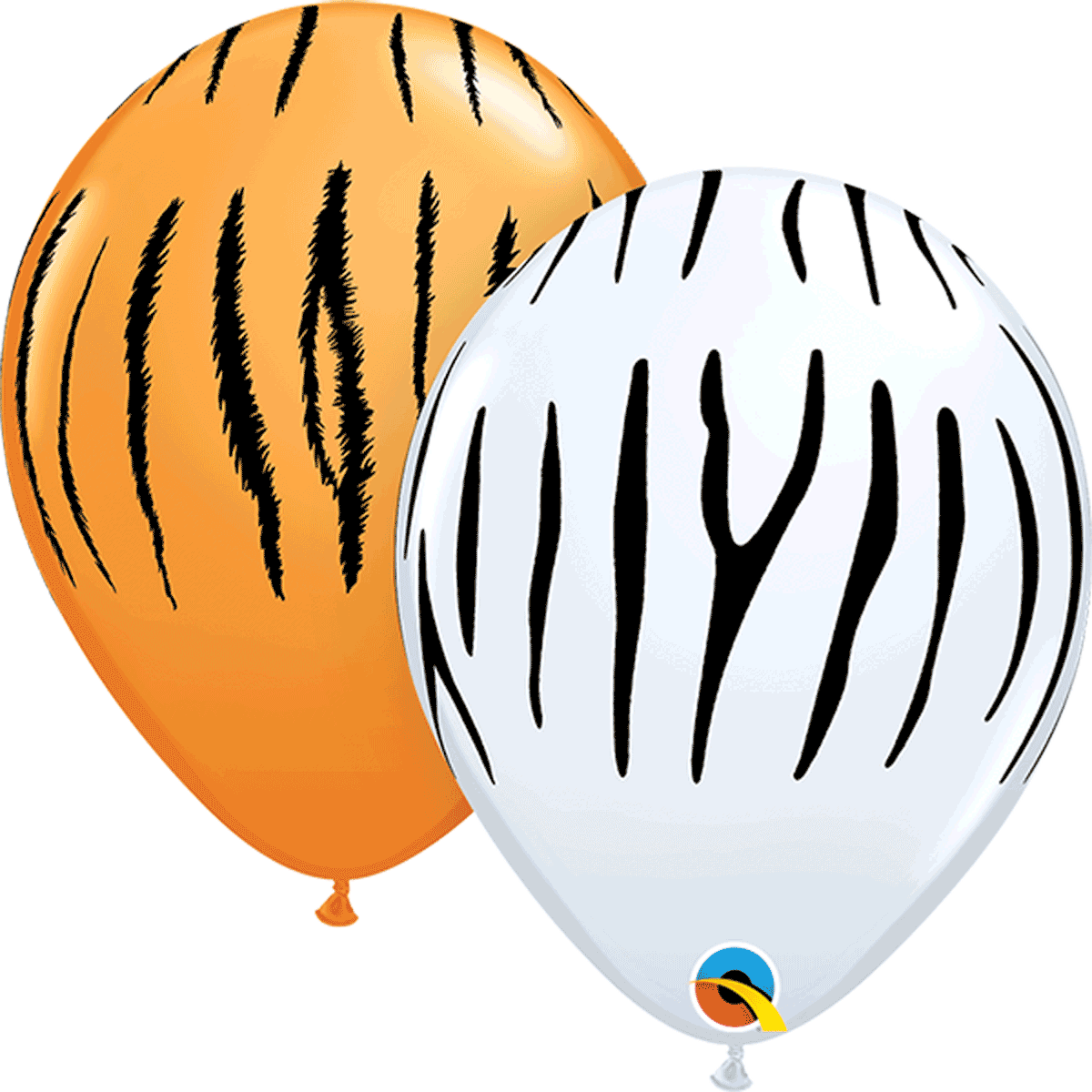 6 Pack Jungle Tiger Stripes Latex Balloons Clipart (1200x1200), Png Download