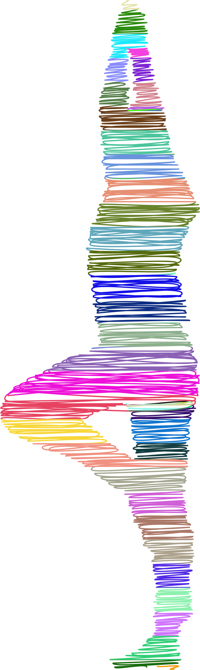 Big Image - Yoga Poses Colors Png Clipart (688x2303), Png Download