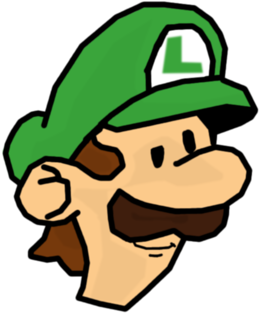 Smug-ass Luigi Clipart (547x680), Png Download