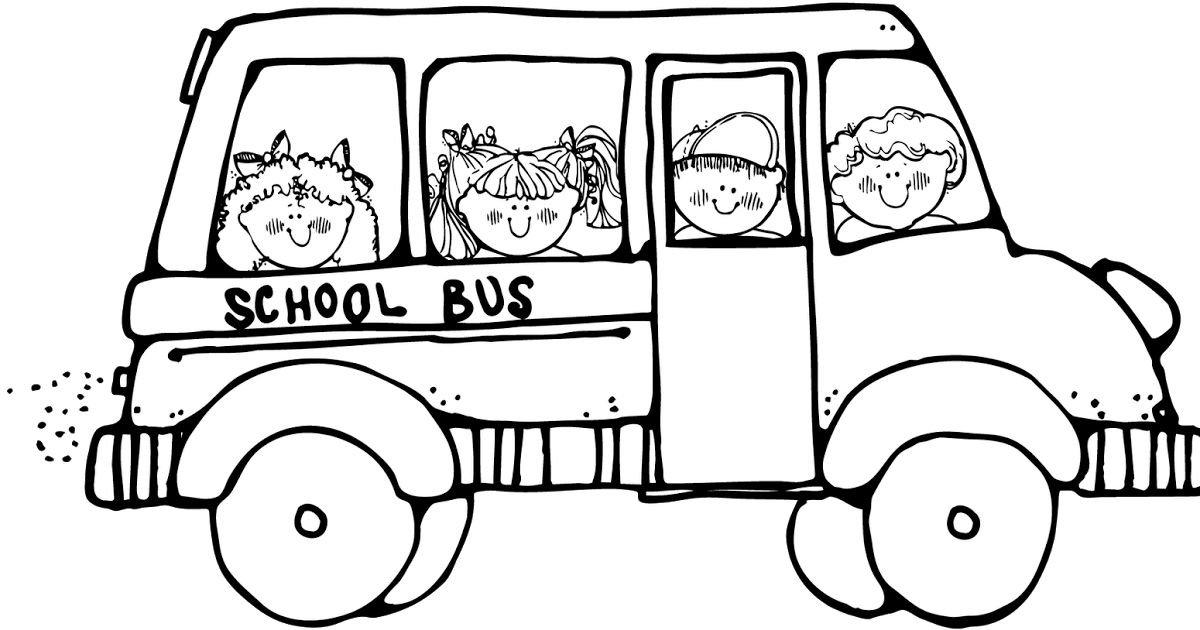 School Bus Clip Art Black And White - Png Download (1200x630), Png Download