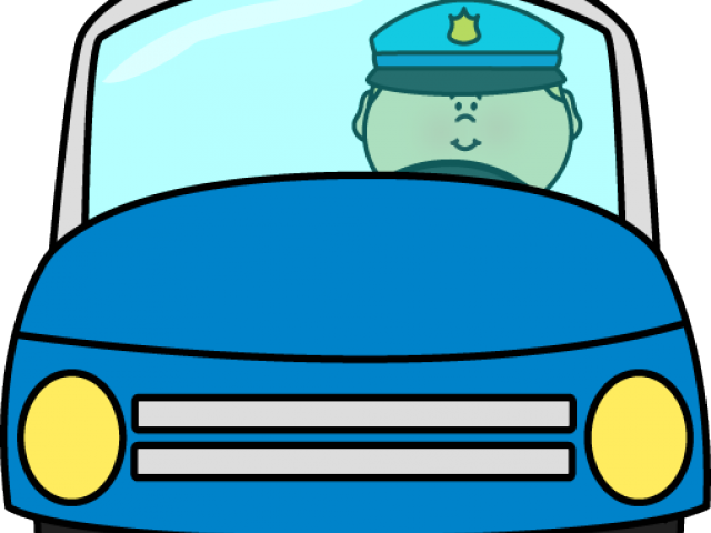 Car Clipart Police Officer - Police Officers In Car Clipart - Png Download (640x480), Png Download