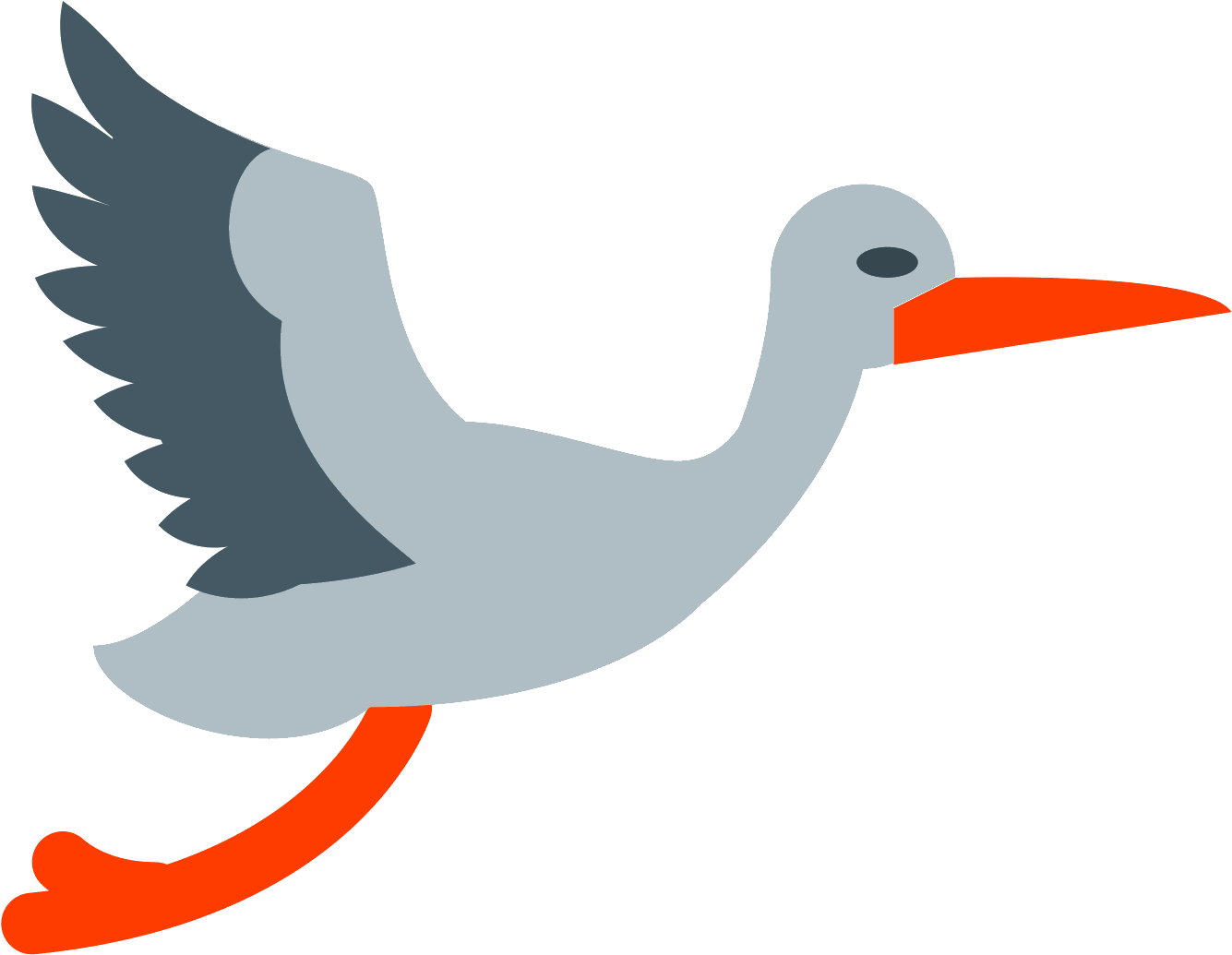 Flying Stork Icon - Icon Clipart (1600x1600), Png Download