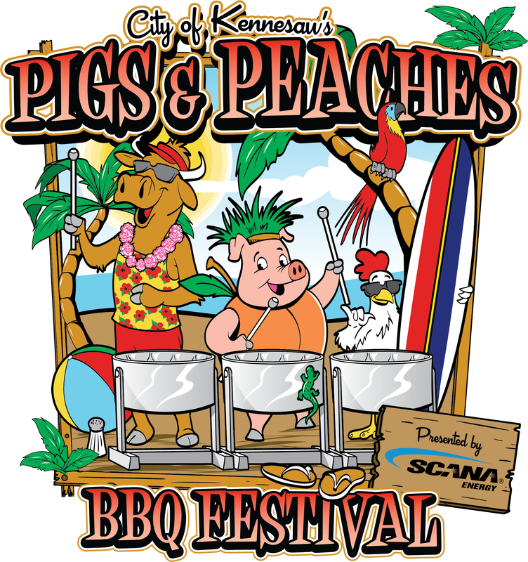Pigs & Peaches Bbq Festival Logo - Pigs And Peaches Clipart (752x800), Png Download