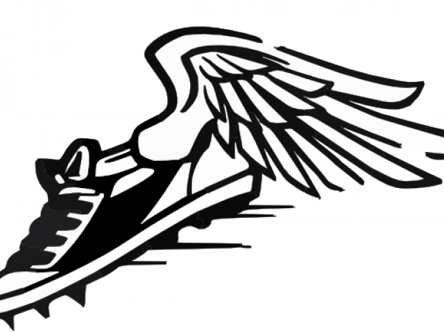 Nike Clipart Track Practice - Athletes Run Black Round Car Magnet - Png Download (640x480), Png Download