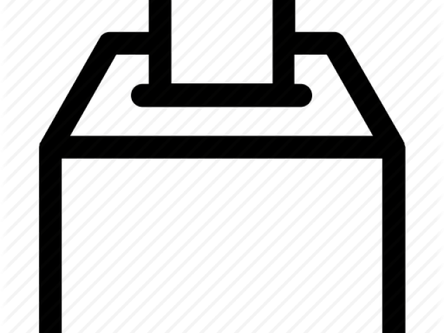 Vote Clipart Raffle Box - Box Milk Outline - Png Download (640x480), Png Download