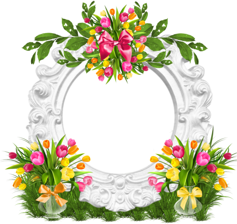 Colorful Tulips Vase Art 32x24 Print Poster Clipart (800x800), Png Download