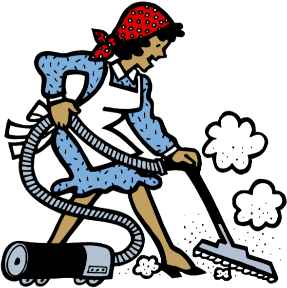Get Your Home Clean With Tips For A Guest-ready Home - Woman Cleaning House Cartoon Clipart (589x591), Png Download