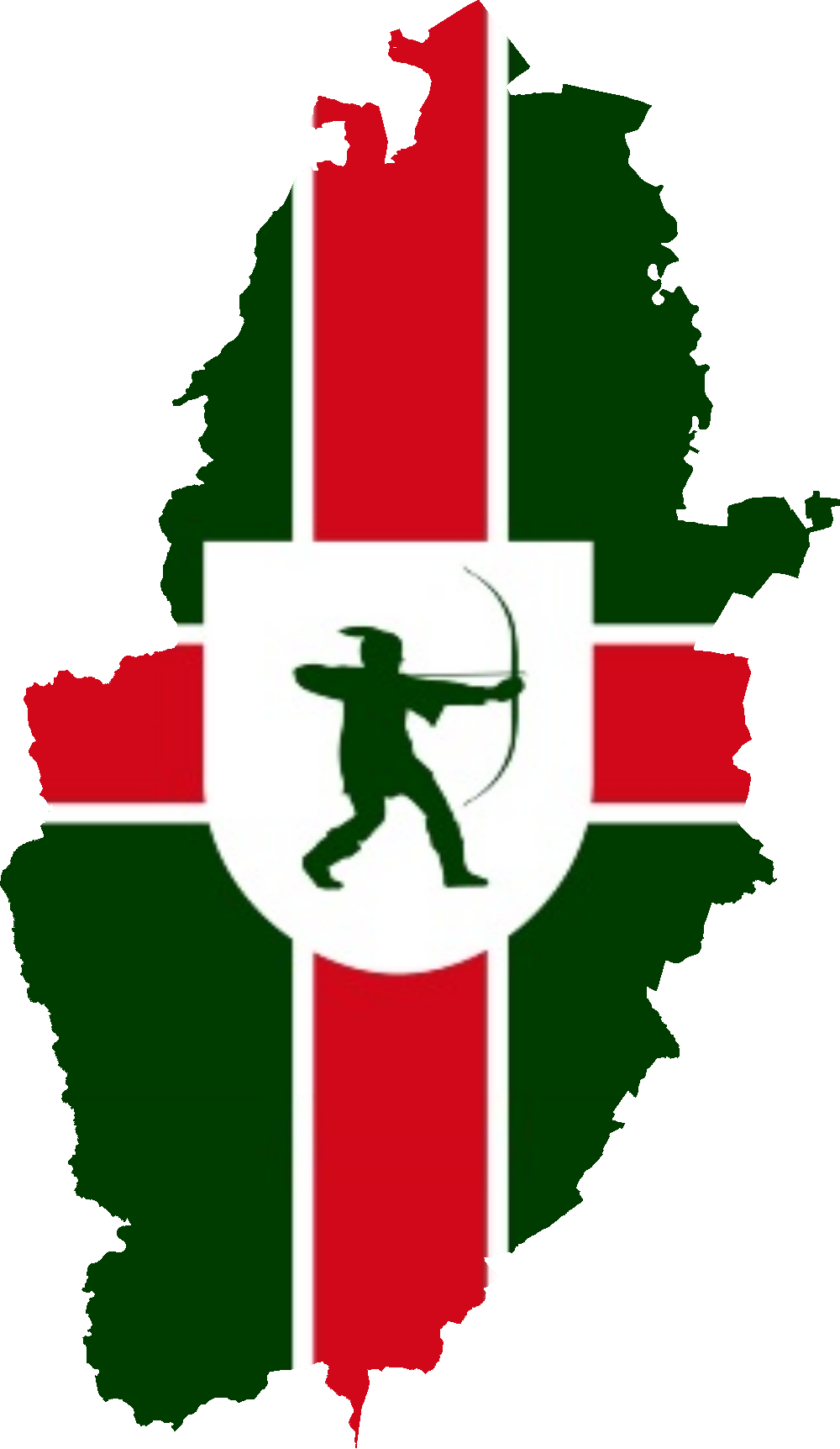 Nottinghamshire - Flag Of Nottinghamshire Clipart (1000x1724), Png Download