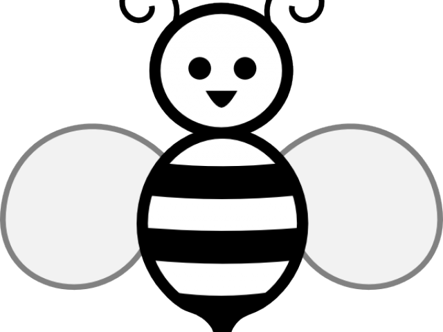 British Flag Clipart Bee - Honey Bee Clipart Black And White Free - Png Download (640x480), Png Download