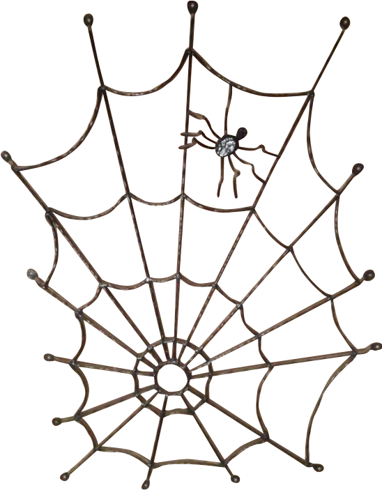 Drawing Door Creepy Clip Art Black And White Library - Spider Web Clip Art - Png Download (702x702), Png Download