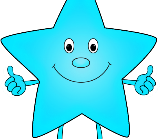 Light Blue Clipart Cartoon - Clipart Purple Star - Png Download (640x480), Png Download