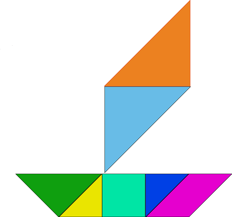 Free Vector Tangram-34 Clip Art - Faciles Figuras Con Tangram - Png Download (600x560), Png Download