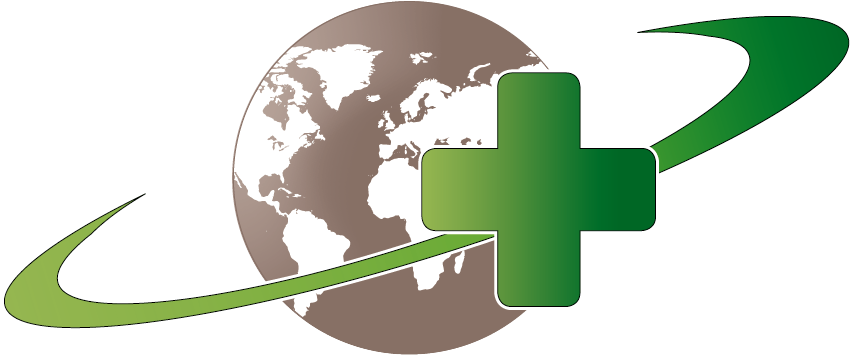 Pharmacy International - Gold Foil On Denim Canvas Artwork Print Clipart (1049x376), Png Download