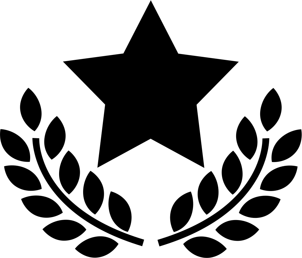 Award Star With Olive Branches Svg Png Icon Free Download - Star With Olive Branches Clipart (981x836), Png Download