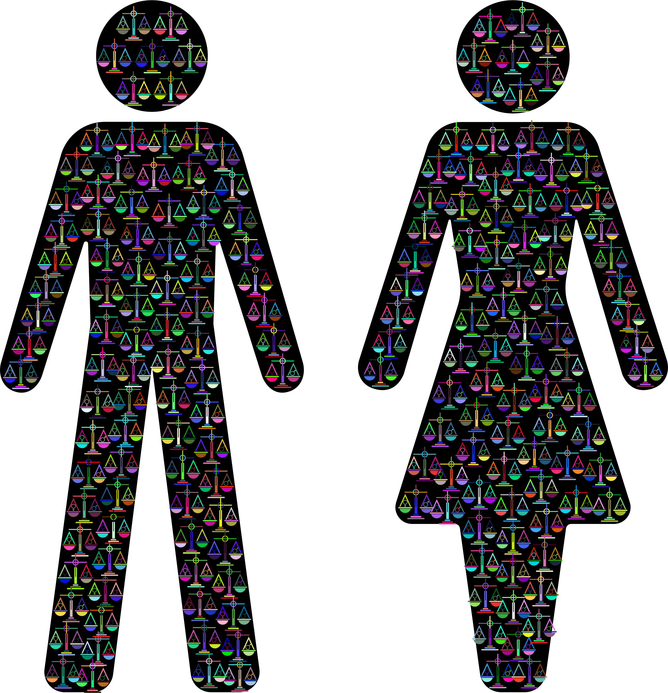 Big Image - Equality Male And Female Clipart (2172x2254), Png Download