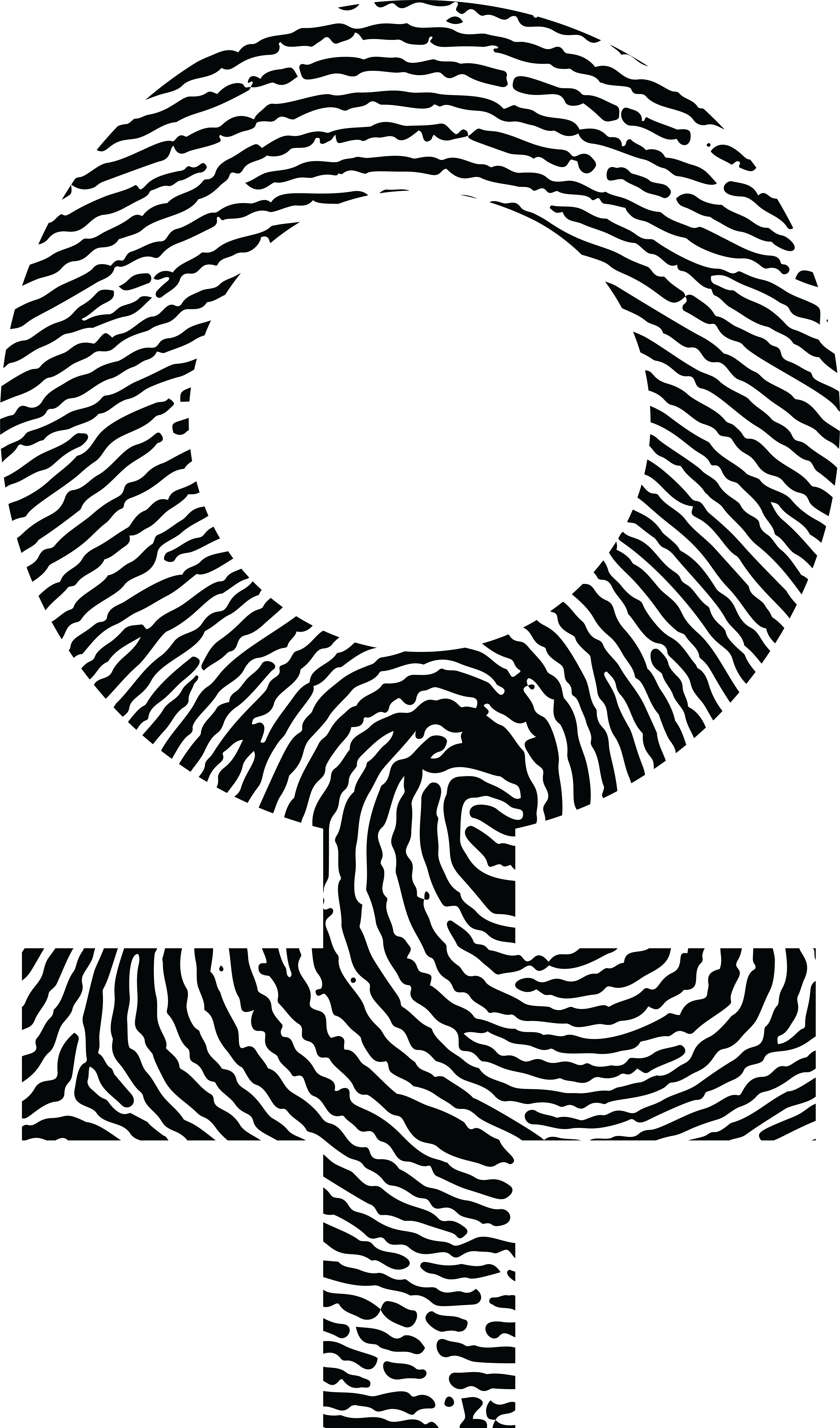 Free Clipart Of A Thumb Print Female Gender Symbol - Small Finger Prints - Png Download (4000x6797), Png Download