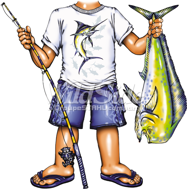 Fisher Boy With Fish - Fisher Boy Clipart (675x675), Png Download