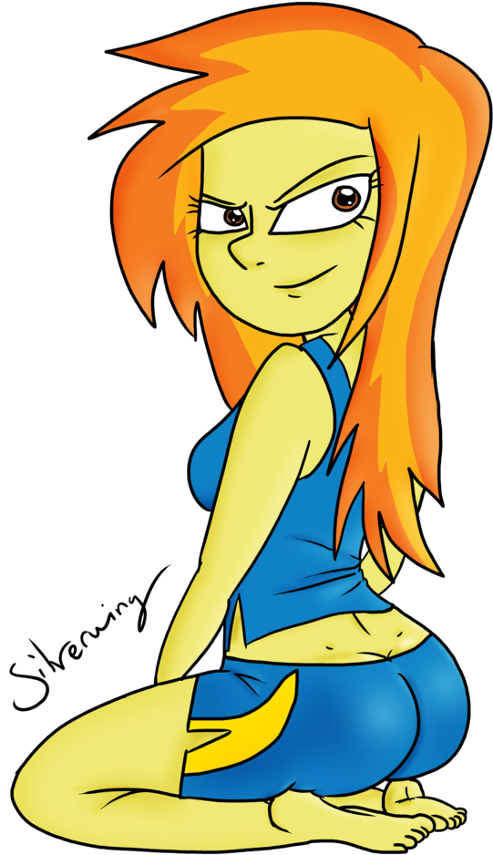 Barefoot Clipart Dimple - Girl Butcrack Art - Png Download (669x1024), Png Download