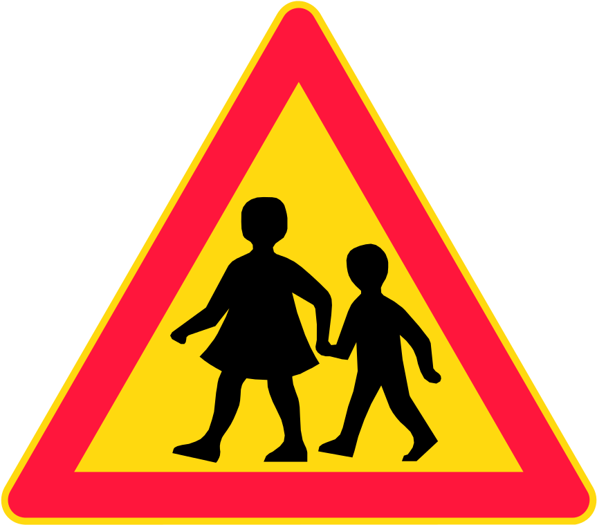 Road Safety Around Binfield Primary School - Tasa Arvoinen Risteys Liikennemerkki Clipart (864x768), Png Download